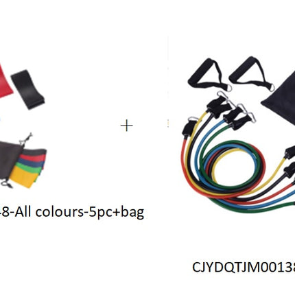 5 Level Resistance Rubber Bands Yoga Training Elastic Bands