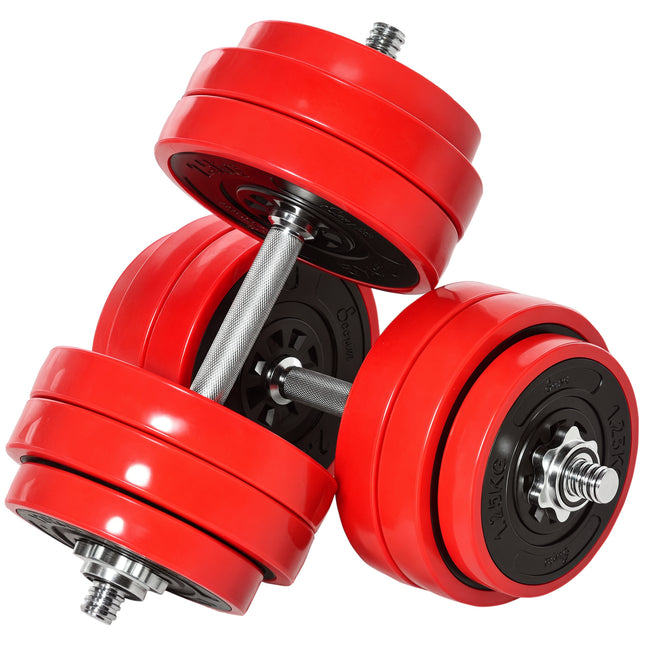 Adjustable Dumbbell Set, 66lbs Convertible to Barbell Weight Set for Home Gym Women and Men Weight Lifting Training