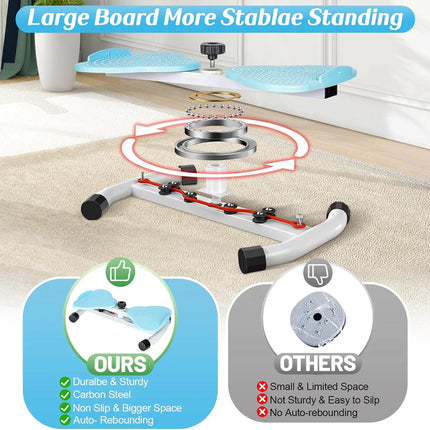 Waist Twister, Exercise Twist Boards Twisting Waist Machine For Women Belly Fat, Noiseless Ab Twister Machine With Resistance Bands, Waist Sculptor For Home Gym