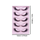 5 Pairs False Lashes Eyelashes Extension Cluster, Faux Mink Fluffy Long Full Look Eye Bottom,  Dramatic Cosmetic Makeup