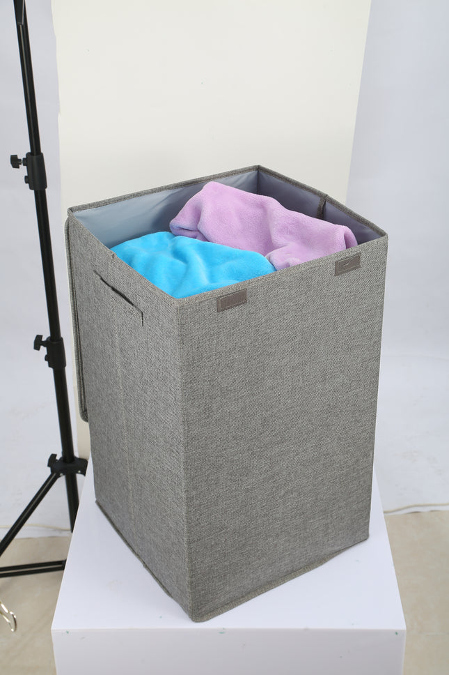 1Pc Foldable Laundry Hampers Washing Clothes Laundry Basket With Lid Handles Storage Organizer