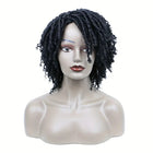 Short Hair Braided Non-toxic Wig African Curly Wig Synthetic Wig African Hair Braided Hook Braided Wig Dirty Braid Headgear