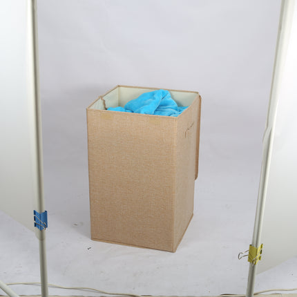 1Pc Foldable Laundry Hampers Washing Clothes Laundry Basket With Lid Handles Storage Organizer