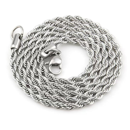 1pc Stainless Steel Twist Chain Necklace,Daily Wear Essential,Ideal Gift For Jewelry Enthusiasts And Crafters