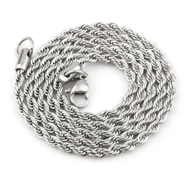 1pc Stainless Steel Twist Chain Necklace,Daily Wear Essential,Ideal Gift For Jewelry Enthusiasts And Crafters