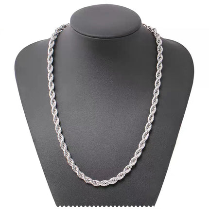 1pc Stainless Steel Twist Chain Necklace,Daily Wear Essential,Ideal Gift For Jewelry Enthusiasts And Crafters