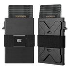 Minimalist Card Holder Wallet For Men, Aluminum Slim Metal Wallet With Money Band, RFID Blocking Up Wallet, Holds 12Cards Plus Cash