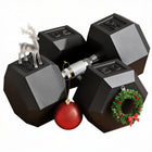 2 x 50lbs Hex Dumbbell Set of 2, Rubber Weights Exercise Fitness Dumbbell with Non-Slip Handles, Anti-roll, for Women or Men Home Gym Workout