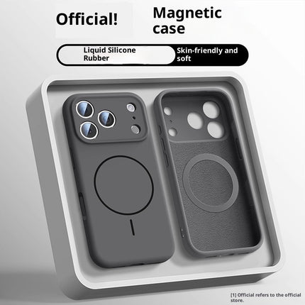 Applicable To 17 Fine Circle Magnetic Phone Case Liquid Silicone