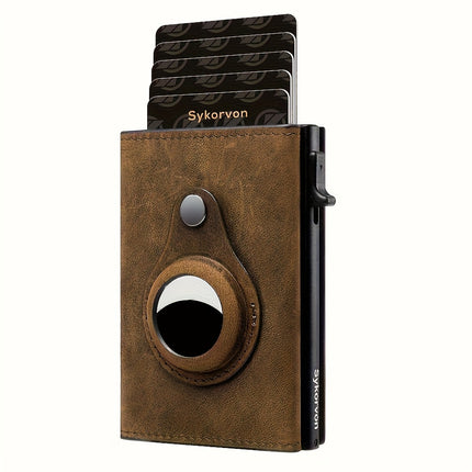 Airtag Men's Wallet Minimalist RFID Wallet With Airtag Stand Smart Pop-up Wallet With Wallet, Slim Card Holder Small Wallet