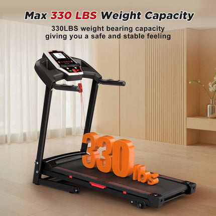 Folding Treadmills For Home - 3.5HP Portable Foldable With Incline, Electric Treadmill For Running Walking Jogging Exercise With 12 Preset Programs, Indoor Workout Training Space Save Apartment,APP